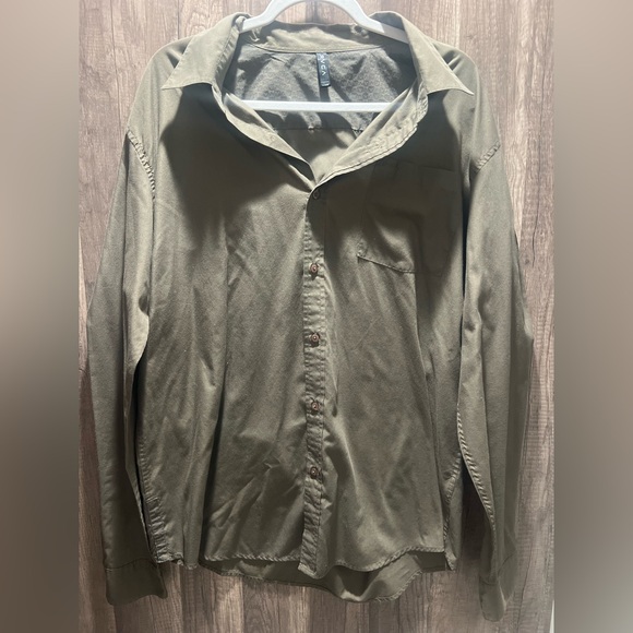 RVCA Other - RVCA Men's Olive Green Long Sleeve Shirt Jacket XL EUC